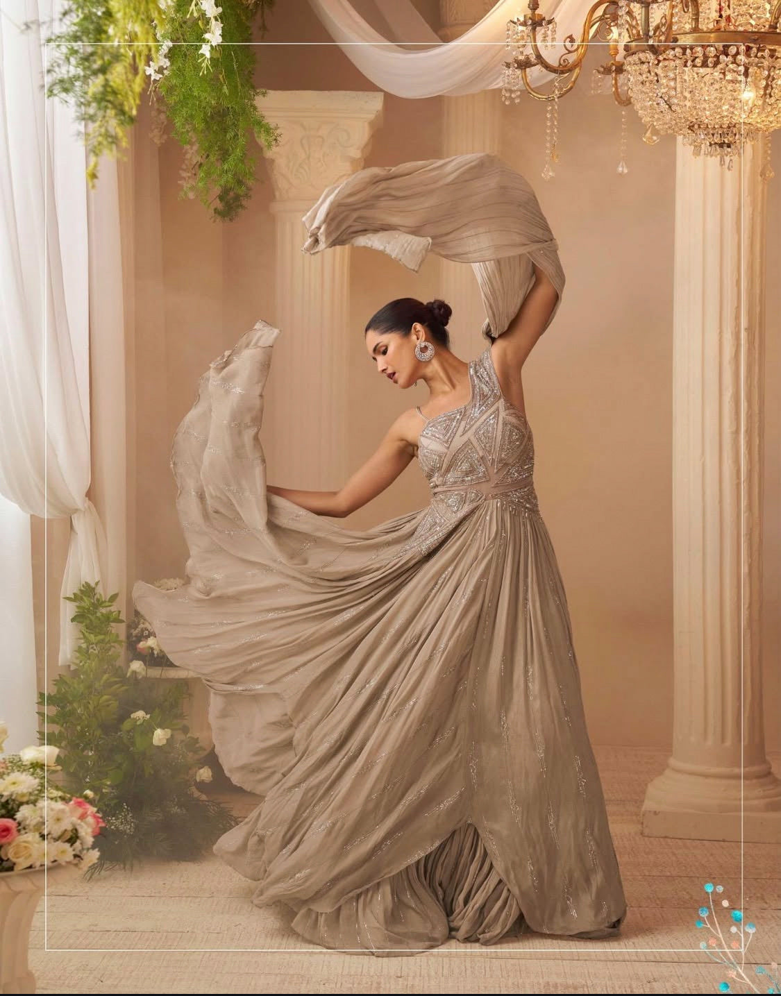 Matrut |  Aarohi Taupe Gown