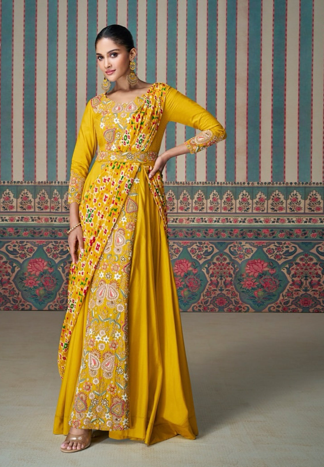 Matrut Marigold Mirage Saree Swing