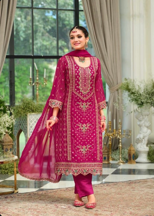 Matrut | Tanvi Rani Pink Straight Suit