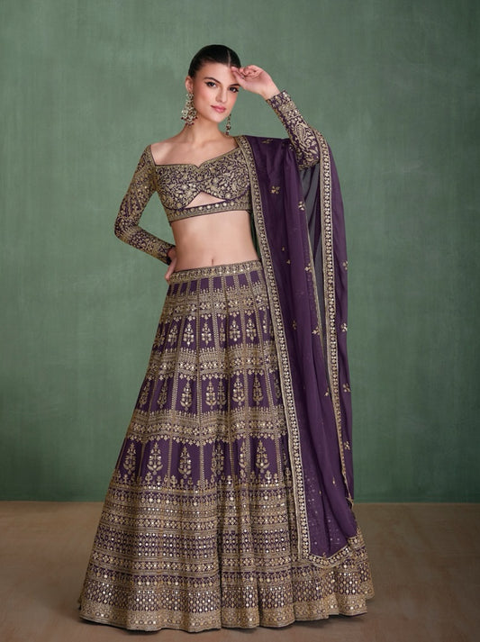 Matrut  | Glam Sutra Purple Lehenga Set