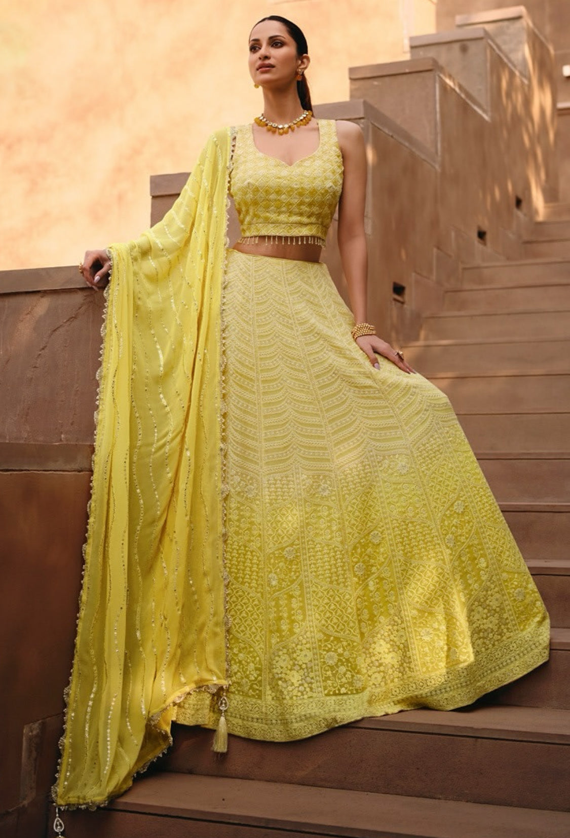 Matrut  | Urban Raaga Lime Lehenga Set