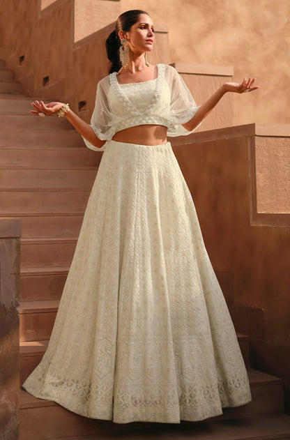 Matrut Urban Raaga White Lehenga Set