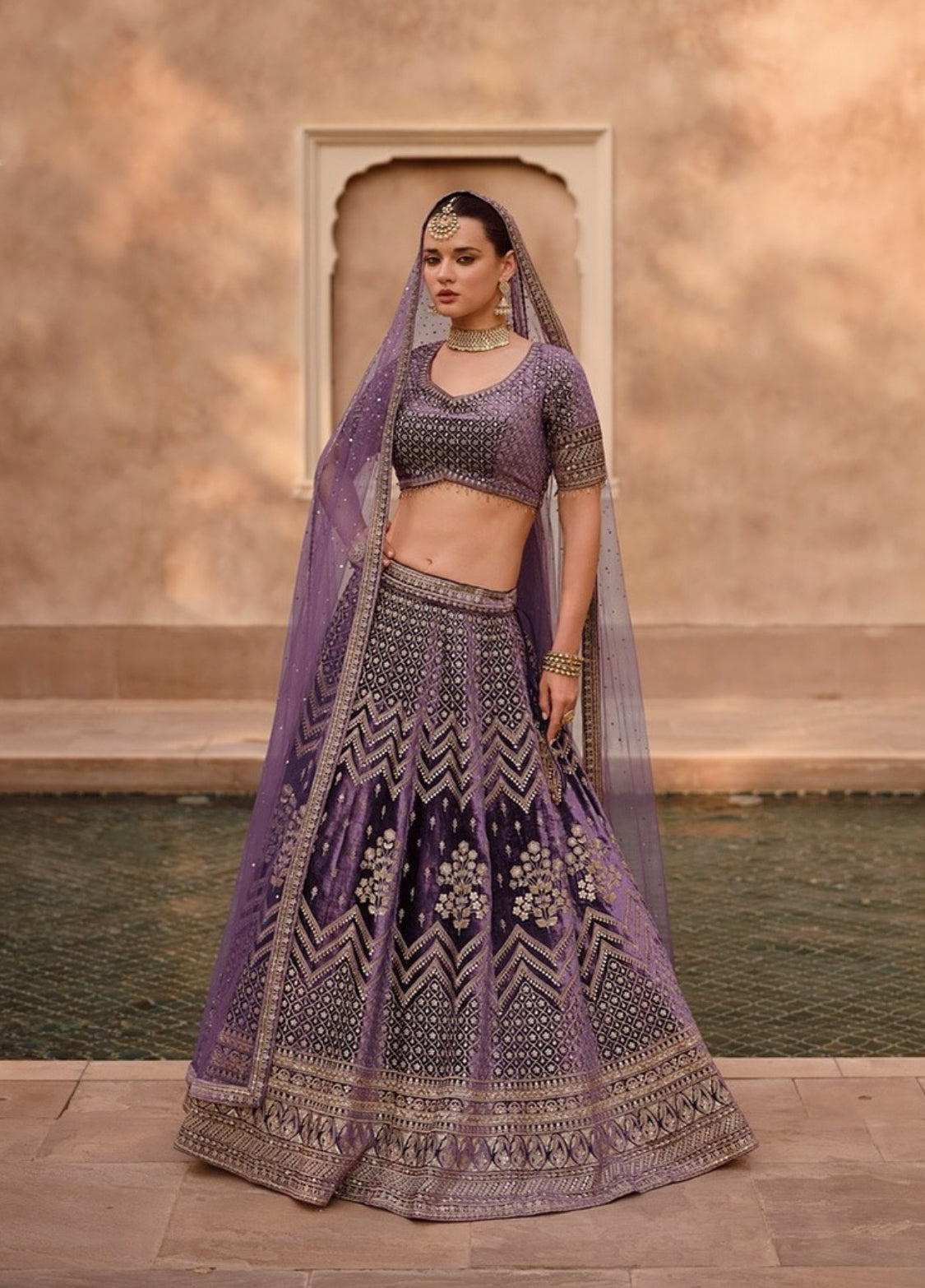 Matrut Saanvi Spark Purple Lehenga Set