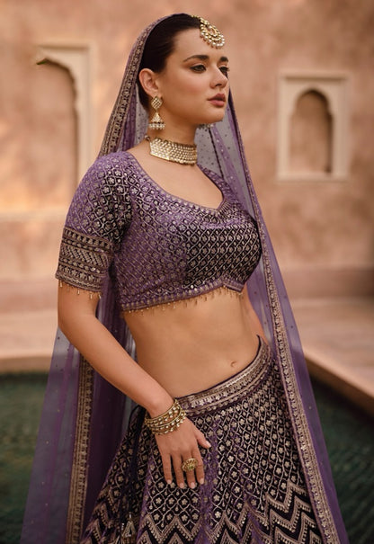 Matrut Saanvi Spark Purple Lehenga Set