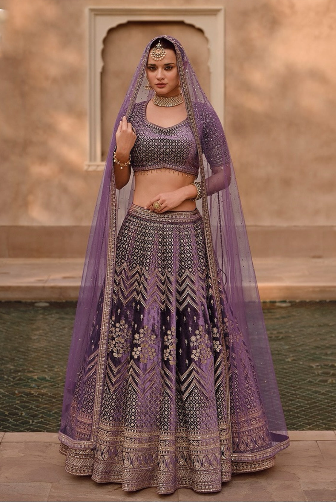 Matrut Saanvi Spark Purple Lehenga Set