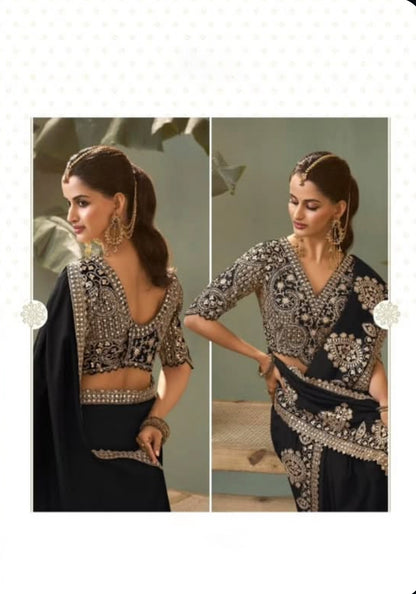 Matrut | Kasva Black Silk Saree