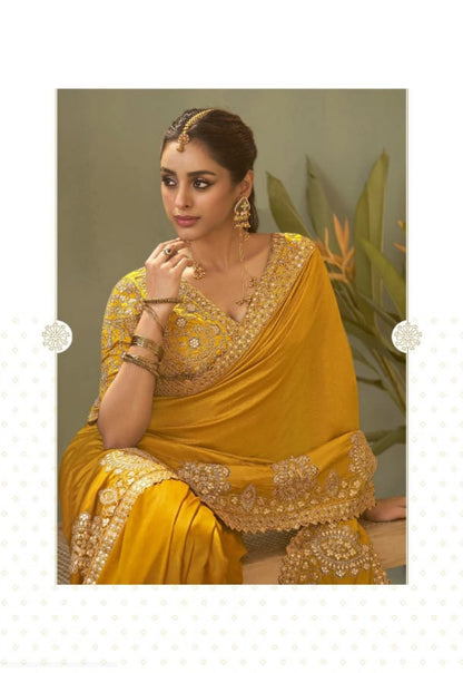 Matrut | Kasva Yellow Silk Saree