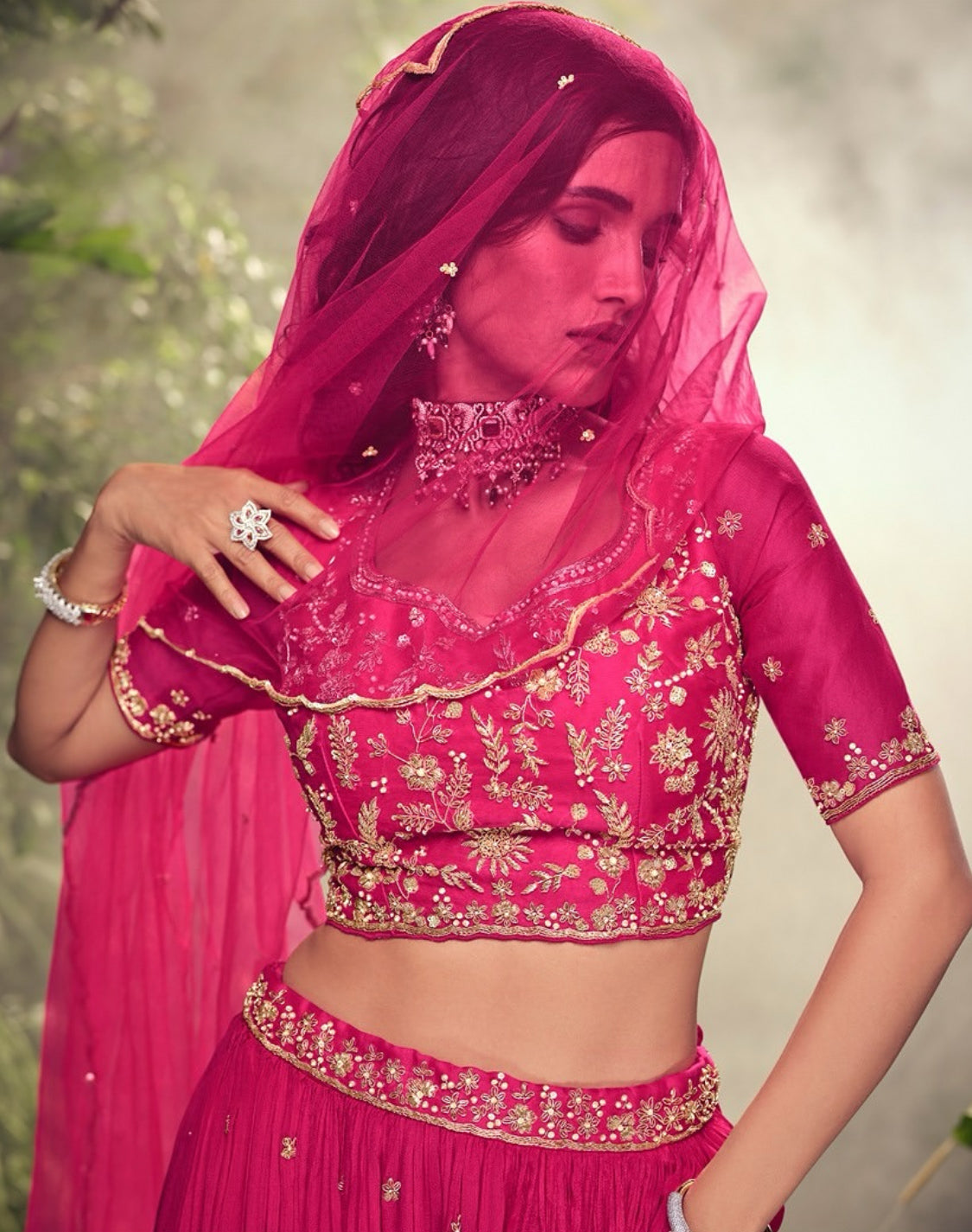 Matrut Maya Meher Pink Lehenga Set