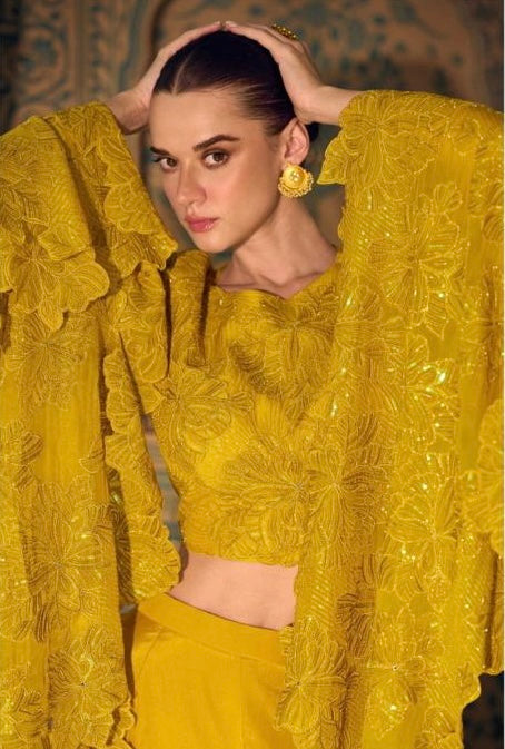 Matrut  | Jewel of the East Yellow Palazzo Set