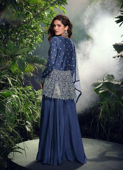 Matrut  | Signature Cool Blue Sharara Suit