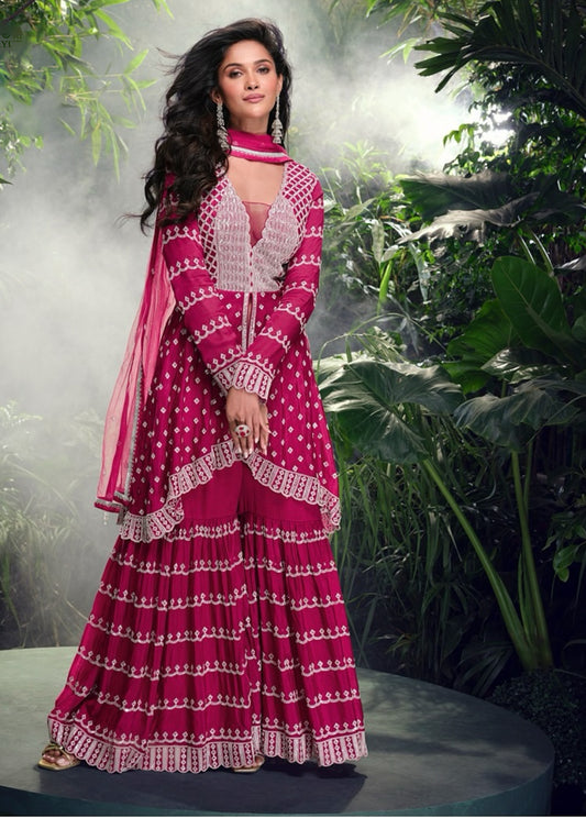 Matrut  | Signature Rani Pink Sharara Suit