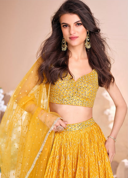 Matrut  | Spring Serenade Yellow Lehenga Set