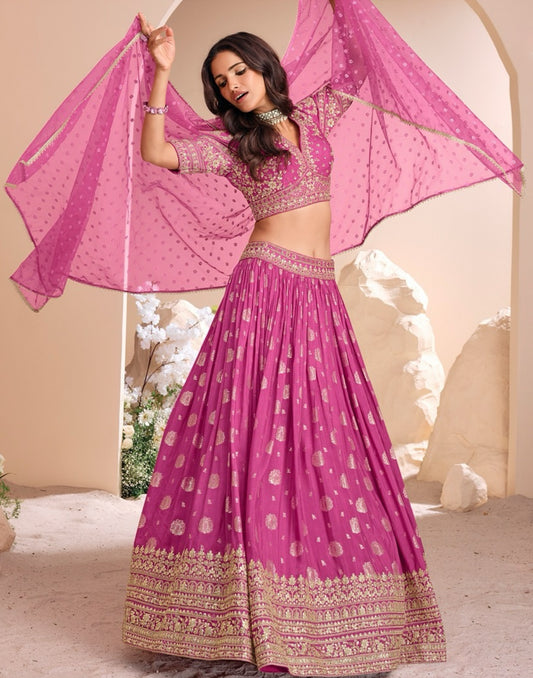 Matrut  | Spring Serenade Pink Lehenga Set