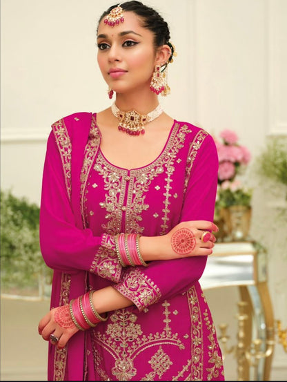 Matrut | Maisha Rani Pink Palazzo Suit