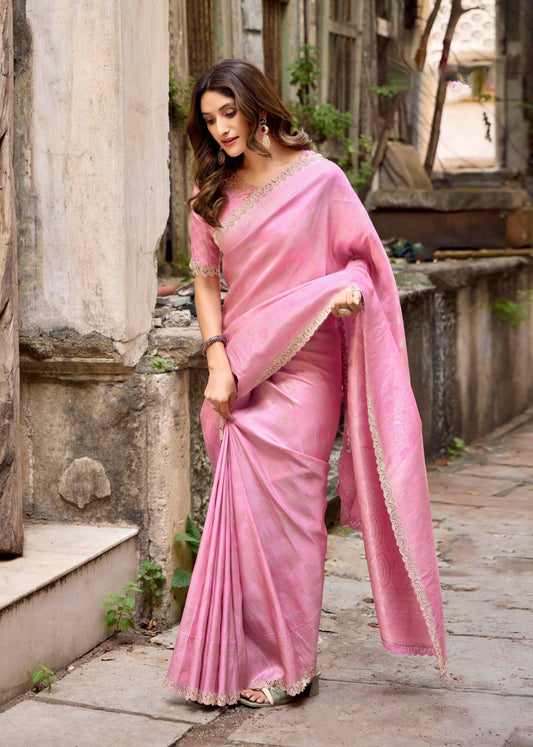 Matrut | Milan Pink Silk Saree