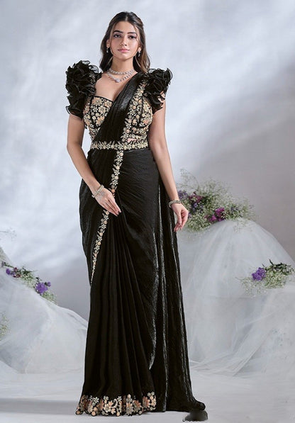 Matrut  | 1 min Saree Black Aura