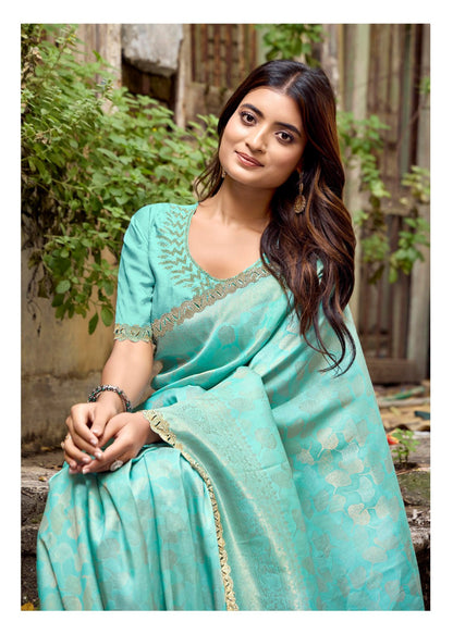 Matrut | Milan Blue Silk Saree