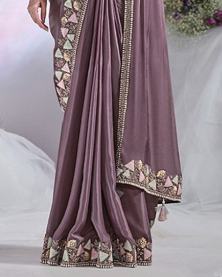 Matrut  | 1 min Saree Mauve Aura