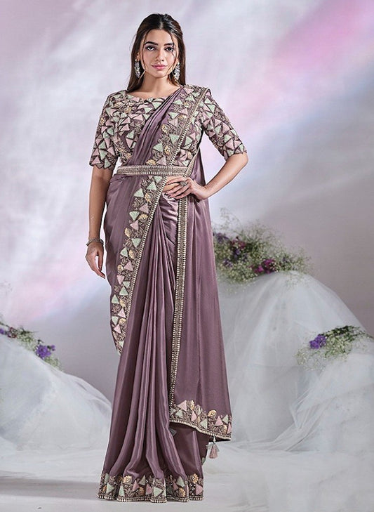 Matrut  | 1 min Saree Mauve Aura