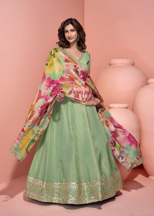 Matrut | Mehendi Harmony Green Gown