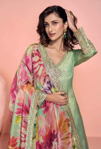 Matrut | Mehendi Harmony Green Gown