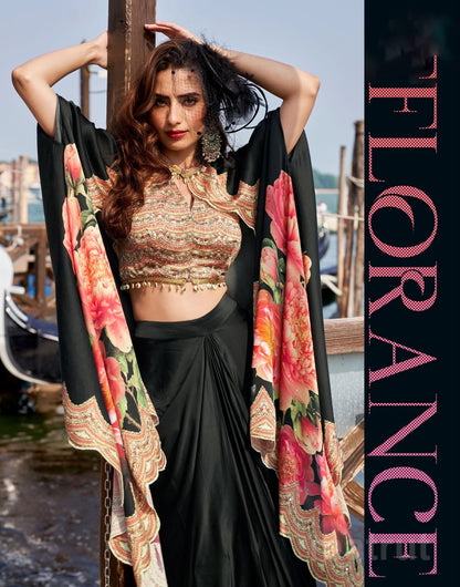 Florance Black Indo-western