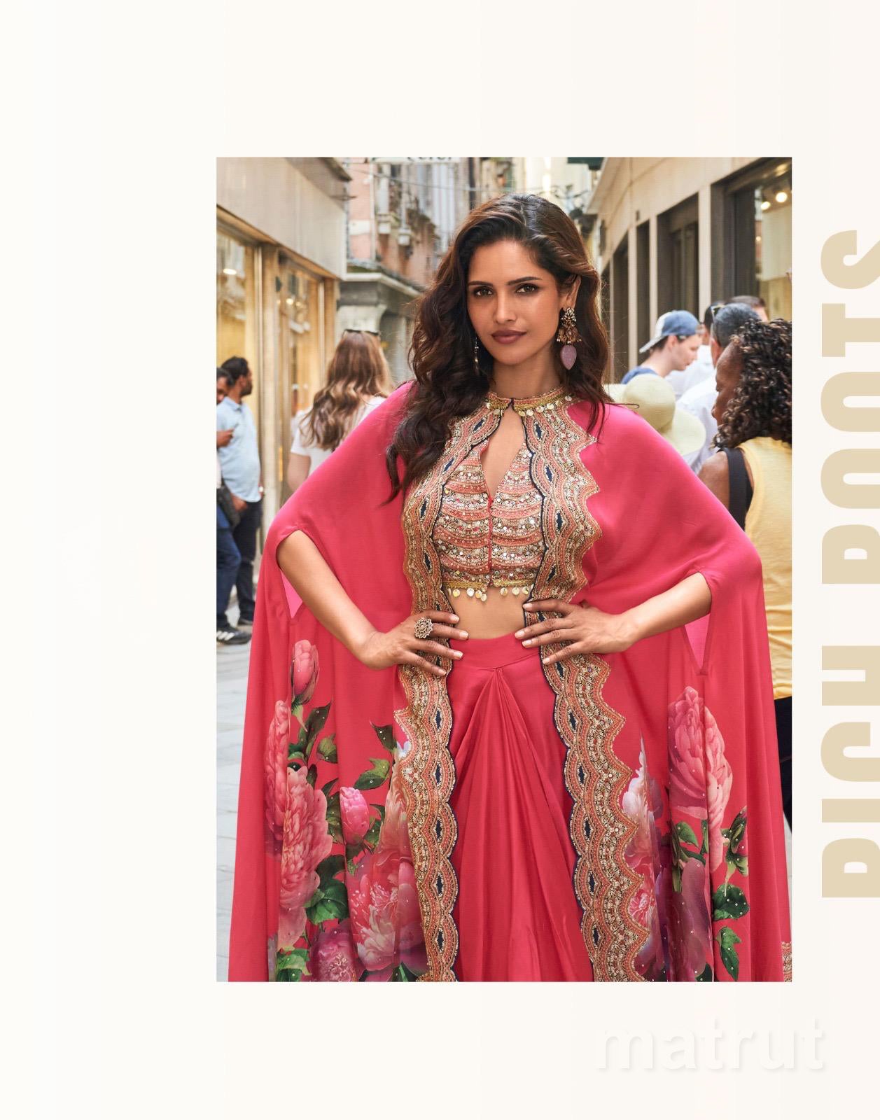 Florance Red Indo-western
