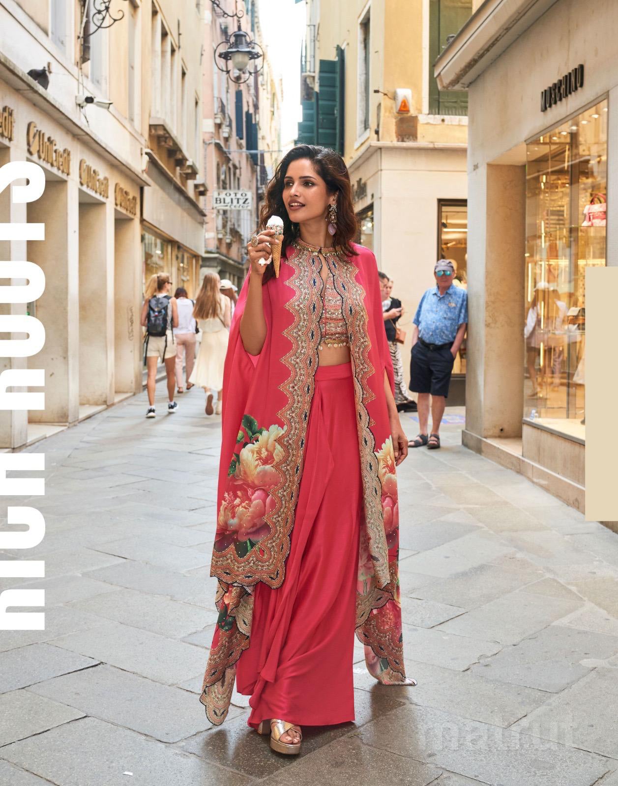 Florance Red Indo-western