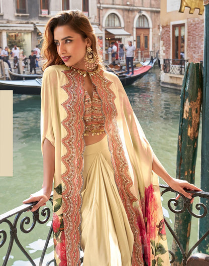 Florance Cream Indo-western