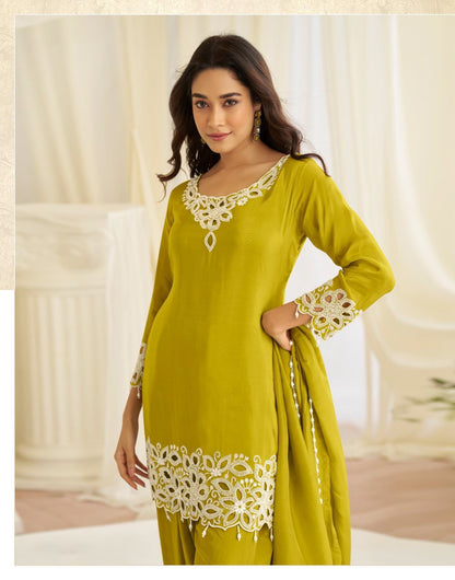 Jinayaa Lime Green Farsi Salwaar Suit
