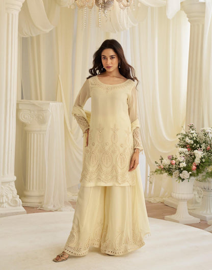 Jinayaa Off-white Palazzo Suit