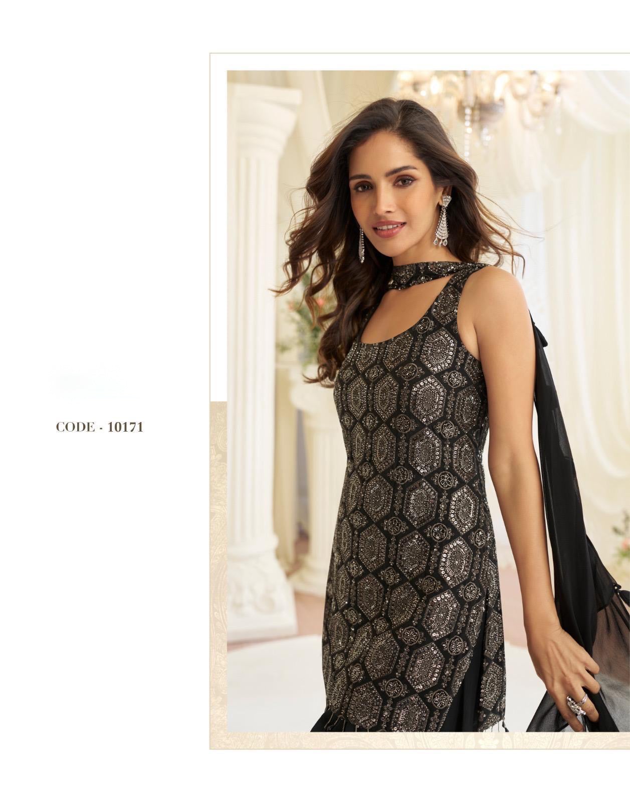 Jinayaa Black Dhoti Suit