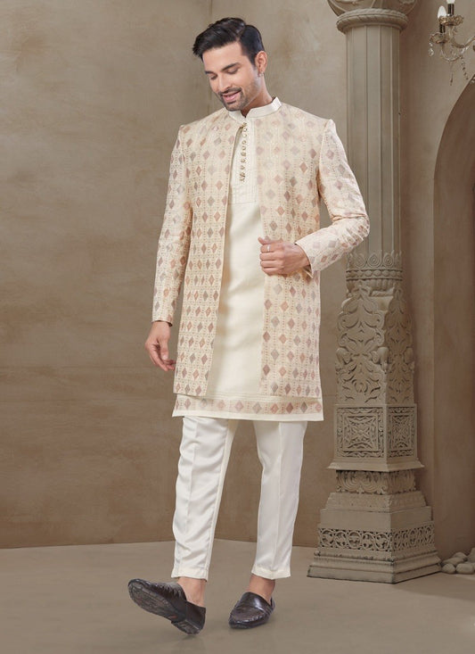 Matrut | Sovereign Style Cream  Kurta Set