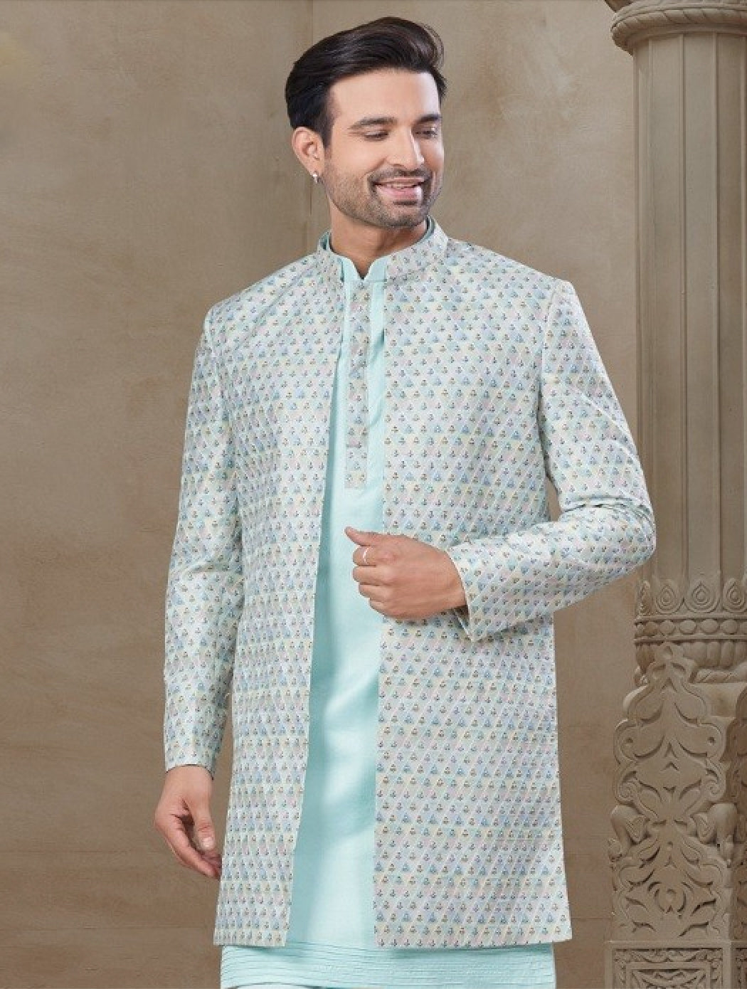 Matrut | Sovereign Style Sea Blue Kurta Set