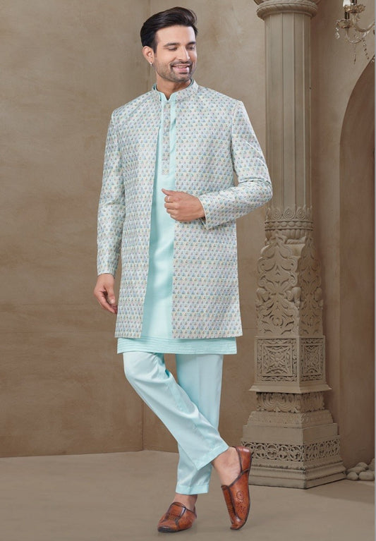 Matrut | Sovereign Style Sea Blue Kurta Set