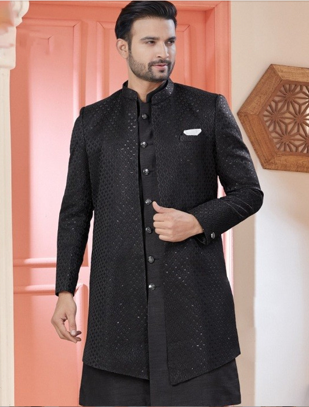 Matrut | King's Kutch Black Kurta Set