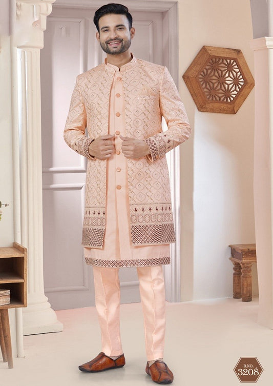 Matrut | King's Kutch Peach Kurta Set