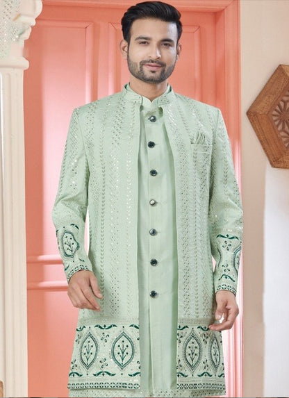 Matrut | King's Kutch Light Green Kurta Set