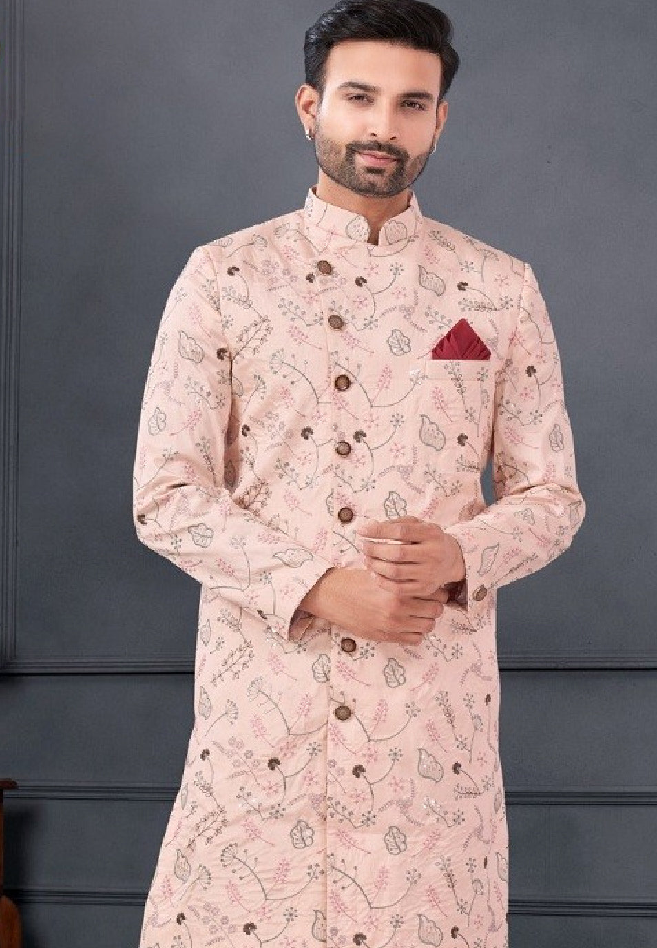 Matrut | Dapper Traditions Peach Kurta Set