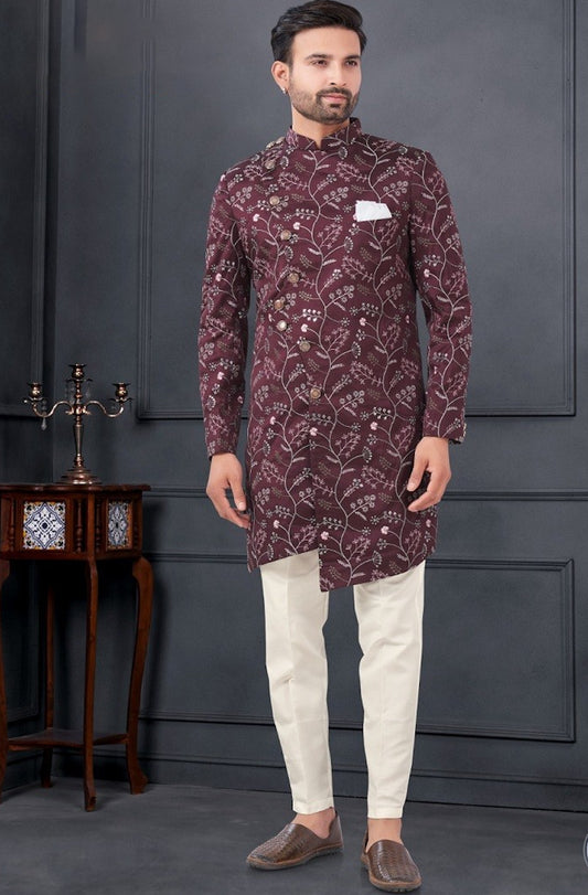 Matrut | Dapper Traditions Maroon Kurta Set