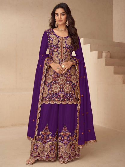 Matrut | Noora Purple Palazzo Suit