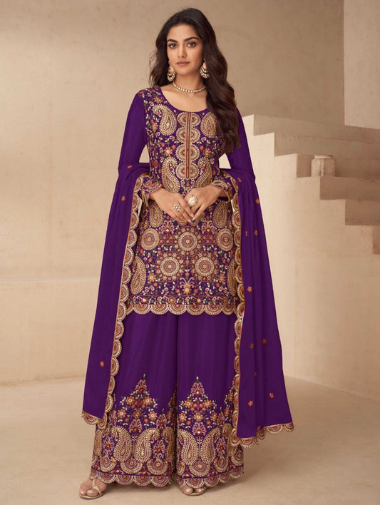 Matrut | Noora Purple Palazzo Suit