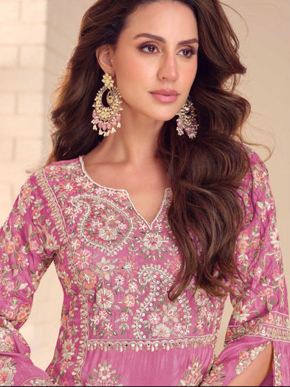 Matrut | Mariya Pink Palazzo Suit