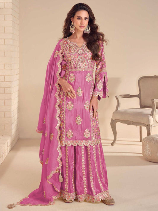 Matrut | Mariya Pink Palazzo Suit