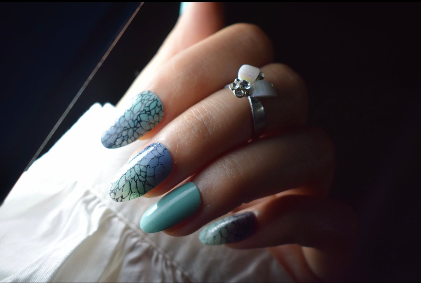 Marine Blossom Nails