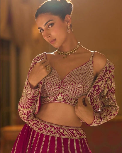 Saundaraya Pink Indo-western