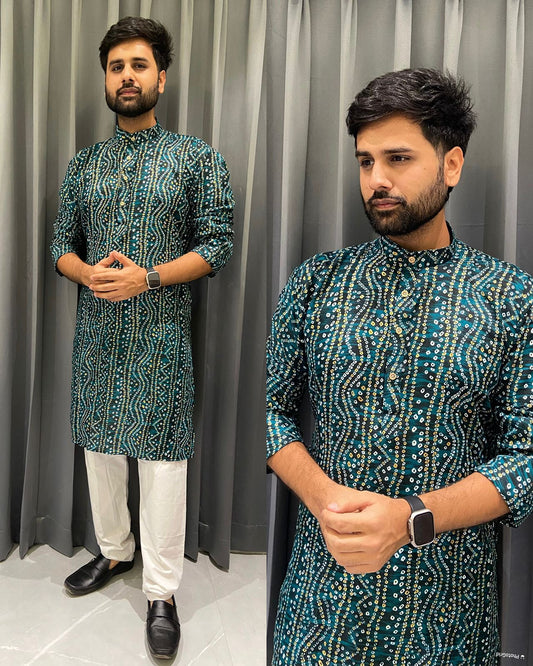 Matrut | Chai 'N' Chums Teal Blue Kurta Set