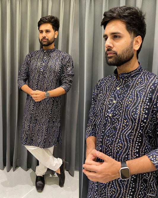 Matrut | Chai 'N' Chums Deep Blue Kurta Set