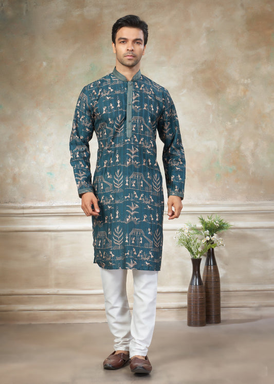 Matrut | Dawat Blue Kurta Set