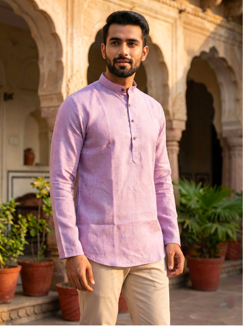 Heritage Hues Lavender Short Kurta